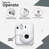 Fujifilm Instax Mini 12 Instant Camera (Clay White w/ 2X Twin Packs) view 4