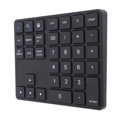 SENECESLI Wireless Number Pads, 2.4G BT5.0 35 Keys Keypad for Laptop, Rechargeable BT3.0 Numeric Keypad for Multi Devices, Wireless Numeric Keypad for Laptop Desktop PC Notebook (Black)