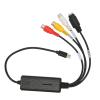 Aumotop to USB Converter Adapter Sound Video Card Plug and Play for 10 8 7 Black for Web Conferencing view 1