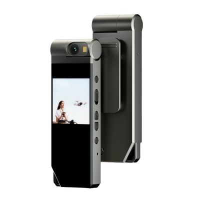 Acouto 2K Body Camera, Mini on Camera Camcorder for Personal Use, Back, 180 Rotatable Lens, Law Enforcement, Delivery, Outdoor Video Recording, Wearable with Large Screen