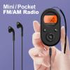 Wisoqu AM FM Mini Radio, Portable Pocket Radio with Backlight Display and Lock Key, 76 108MHz FM 520 1710KHz AM, with Earphone for Outdoor (Black) view 2