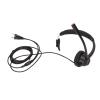 Dam Skerisi Telephone Headset with Noise Cancelling Microphone, Single Ear Communication Headset for PC Computers, Comfortable Monaural Office Headset with Flexible Headband and Long Cable, Bl view 1