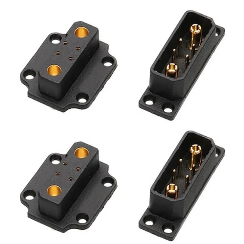 Speaker Connectors VTOL Servo Quick-Release Connectors JX4 JX6 JX8 JX9, Male Female Plugs for Aircraft UAV Models, 2 Pairs(2pairs JX4)