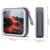 Ouyniei Red Hot Lava from Kilauea Volcano CD Case Binder for Travel Car DVD Storage Case DVD Storage Bag with Handles Cover CD Storage Binder for Blu-ray Movie Music Audio Disks 40 Disc Units view 2