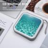 Ouyniei Blue Aqua Pool Water CD Case Binder for Travel Car DVD Storage Case DVD Storage Bag with Handles Cover CD Storage Binder for Blu-ray Movie Music Audio Disks 40 Disc Units view 4