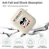 Custom Personalized Name/Text for AirPods 1st/2nd Generation Case - Cute Cartoon Patterns to Choose from, Shock & Drop Resistant Purple Soft Silicone Case with Keychain (Airpods 1&2 Case) view 3