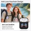 Custom Personalized Name/Text for AirPods 1st/2nd Generation Case - Cute Cartoon Patterns to Choose from, Shock & Drop Resistant Purple Soft Silicone Case with Keychain (Airpods 1&2 Case) view 4