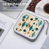 Ouyniei Mid Century Geometric CD Case Binder for Travel Car DVD Storage Case DVD Storage Bag with Handles Cover CD Storage Binder for Blu-ray Movie Music Audio Disks 40 Disc Units view 4