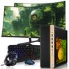 HP Half Light Gaming PC Desktop Computer  AMD Pro A10-9700,RX 550 Graphics,8GB RAM,1TB SSD,Dual 32 Inch Curved Monitor,RGB Keyboard with AI Copilot,Mouse,WiFi,RGB Headphone,Windows 11(Renewed) view 1