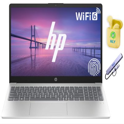 HP 15.6" FHD Business Laptop Computer, 16GB RAM 1.5TB Storage (1TB SSD+512GB Docking Station Set), Intel 8-Core i3-N305 Processor, Fingerprint Reader, Windows 11, NLY Earphones, Natural Silver