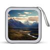 FodPand Cook National Park Mountain Landscape CD Case 40 Capacity CD Holder Organizer Portable Zipper DVD Collection Storage Bag Compact Cases Storage Binder Plastic Holder Disc Car Home Travel view 1