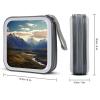 FodPand Cook National Park Mountain Landscape CD Case 40 Capacity CD Holder Organizer Portable Zipper DVD Collection Storage Bag Compact Cases Storage Binder Plastic Holder Disc Car Home Travel view 2