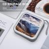 FekiLoot Alps Panorama CD Case 40 Capacity DVD Case Holder Portable Zipper CD Cases Holder Large Storage Disc Wallet Bag Hard Plastic DVD Cases for Car Home Travel view 4