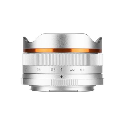 Lens Compatible for Sony E-Mount 10mm F5.6 Fisheye APS-C Manual Focus Lens(Silver,XF)
