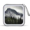 FodPand Canadian Smokey Mountain Cliff CD Case 40 Capacity CD Holder Organizer Portable Zipper DVD Collection Storage Bag Compact Cases Storage Binder Plastic Holder Disc Car Home Travel view 1