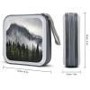 FodPand Canadian Smokey Mountain Cliff CD Case 40 Capacity CD Holder Organizer Portable Zipper DVD Collection Storage Bag Compact Cases Storage Binder Plastic Holder Disc Car Home Travel view 2