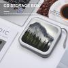 FodPand Canadian Smokey Mountain Cliff CD Case 40 Capacity CD Holder Organizer Portable Zipper DVD Collection Storage Bag Compact Cases Storage Binder Plastic Holder Disc Car Home Travel view 4