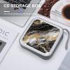 Ouyniei Black White Gold Foil Marble CD Case Binder for Travel Car DVD Storage Case DVD Storage Bag with Handles Cover CD Storage Binder for Blu-ray Movie Music Audio Disks 40 Disc Units view 4