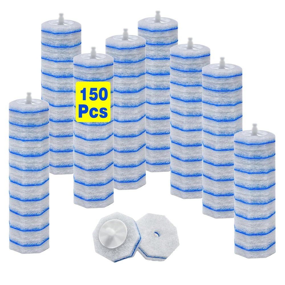 150 Count Upgrade 3-Layer Toilet Bowl Refills Fits for Clorox Toilet Brush