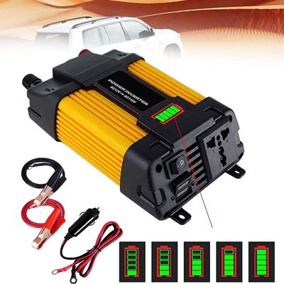 300W/ 500W Car Power Inverter LED Voltage Capacity Display Transformer Converter 10V-15V to 100V/220V Dual USB Inverter for Car Appliances 300w 10-15V to 220V(300w,10-15V to 220V)