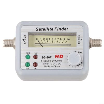 for Satellite for Finder Digital Signal Meter 950-2150MHz with Audio Tone and Illuminated Display, for LNB Directional Alignment for TV and Dish Network, White