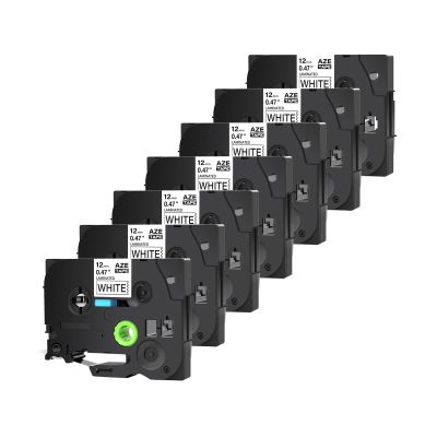 7PK 6/9/12/18/24mm TZ-231 Flexible Label Cable Tape for B-Other TZE-221 S131 FX631 621 for P-uch H110 E300 D210 Printers(7PK Black on Gold,6mm)
