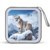 FodPand Snow Leopard Mountain CD Case 40 Capacity CD Holder Organizer Portable Zipper DVD Collection Storage Bag Compact Cases Storage Binder Plastic Holder Disc Car Home Travel view 1