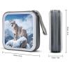 FodPand Snow Leopard Mountain CD Case 40 Capacity CD Holder Organizer Portable Zipper DVD Collection Storage Bag Compact Cases Storage Binder Plastic Holder Disc Car Home Travel view 2