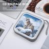 FodPand Snow Leopard Mountain CD Case 40 Capacity CD Holder Organizer Portable Zipper DVD Collection Storage Bag Compact Cases Storage Binder Plastic Holder Disc Car Home Travel view 4