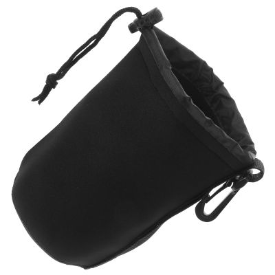 POPETPOP Shockproof Waterproof Camera Lens Pouch Large Size High Elasticity Protective Lens Case for DSLR Storage and Travel