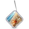 FekiLoot Sea Beach Starfish CD Case 40 Capacity DVD Case Holder Portable Zipper CD Cases Holder Large Storage Disc Wallet Bag Hard Plastic DVD Cases for Car Home Travel view 3
