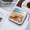 FekiLoot Sea Beach Starfish CD Case 40 Capacity DVD Case Holder Portable Zipper CD Cases Holder Large Storage Disc Wallet Bag Hard Plastic DVD Cases for Car Home Travel view 4