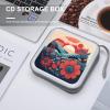 FekiLoot Sunrise And Flowers CD Case 40 Capacity DVD Case Holder Portable Zipper CD Cases Holder Large Storage Disc Wallet Bag Hard Plastic DVD Cases for Car Home Travel view 4