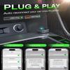 2-in-1 Wireless CarPlay Adapter 2026 Support Apple CarPlay & Android Auto, Mini Bluetooth USB A & USB C Dongle Convert Wired to Wireless Compatible with iPhone & Android view 4