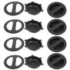 POPETPOP 8Pcs Recessed Speaker Handles Flush Mount Replacement Pulls for Portable Speaker Cabinets Heavy Duty ABS Black Handle Set for Audio Repair and Installation view 1