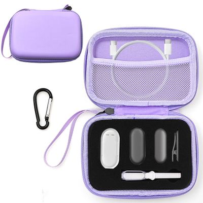 LeoTube Protective Case for PLAUD NotePin Voice Recorder - Custom Fit Foam Holds All Accessories, Waterproof & Shockproof (Case Only) (Purple)