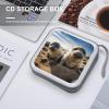 FekiLoot Seal on The Beach CD Case 40 Capacity DVD Case Holder Portable Zipper CD Cases Holder Large Storage Disc Wallet Bag Hard Plastic DVD Cases for Car Home Travel view 4