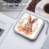 FodPand Bunny Rosette CD Case 40 Capacity CD Holder Organizer Portable Zipper DVD Collection Storage Bag Compact Cases Storage Binder Plastic Holder Disc Car Home Travel view 4