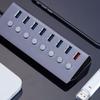 Uonlytech USB 3.0 Hub 7 Ports with 1 Charging Port USB Splitter for Laptop and Desktop High-Speed Data Transfer for Computer Accessories for Office and Home Use view 4