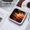 FekiLoot Dusk Tropical Beach Palm CD Case 40 Capacity DVD Case Holder Portable Zipper CD Cases Holder Large Storage Disc Wallet Bag Hard Plastic DVD Cases for Car Home Travel view 4