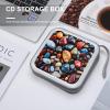 FekiLoot Color Stones Hippie CD Case 40 Capacity DVD Case Holder Portable Zipper CD Cases Holder Large Storage Disc Wallet Bag Hard Plastic DVD Cases for Car Home Travel view 4