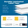 12mm 0.47 Laminated White Tape Replacement for Brother TZe-231 Tze231 Label Maker Tape P-Touch TZ TZe 231 1/2" for PT-D220 D210 H110 D200 D400 1280 D610BT Black on White TZE231 Label Refills, 6-Pack view 3