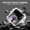 Go Pro MAX2 Dive Case, Waterproof Up to 50M/164FT Splash Prevention Housing, Underwater Dive Protective Shell for Go Pro MAX2 with Bracket Accessories view 3