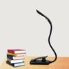 DONFAMDS LED USB Rechargeable Reading Clip Lamp Eye-Care Book Light Flexible Clip-On Reading Lamp for Students and Travel, Black view 2