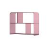 nU8kHd3 CD Storage Rack Vinyl Record Storage Rack Transparent Acrylic Bookcase Magazine Sofa Side Table(Pink) view 1