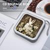 FodPand A Beautiful White Rabbit CD Case 40 Capacity CD Holder Organizer Portable Zipper DVD Collection Storage Bag Compact Cases Storage Binder Plastic Holder Disc Car Home Travel view 4