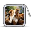 FekiLoot Cute Dogs Animal CD Case 40 Capacity DVD Case Holder Portable Zipper CD Cases Holder Large Storage Disc Wallet Bag Hard Plastic DVD Cases for Car Home Travel view 1