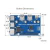 USB 3.2 Gen1 and Gigabit Ethernet HUB HAT for Raspberry Pi, 3X USB, 1x Gigabit ETH, Driver-Free view 2