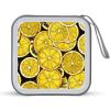 FekiLoot Sliced Lemon Wallpaper CD Case 40 Capacity DVD Case Holder Portable Zipper CD Cases Holder Large Storage Disc Wallet Bag Hard Plastic DVD Cases for Car Home Travel view 1