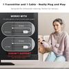 Holdsound TV Headphones Wireless for Seniors, Neckband Wireless Headphones for TV with USB Transmitter, 15hrs Playtime, No Audio Delay, Enhanced Volume, Cream view 3
